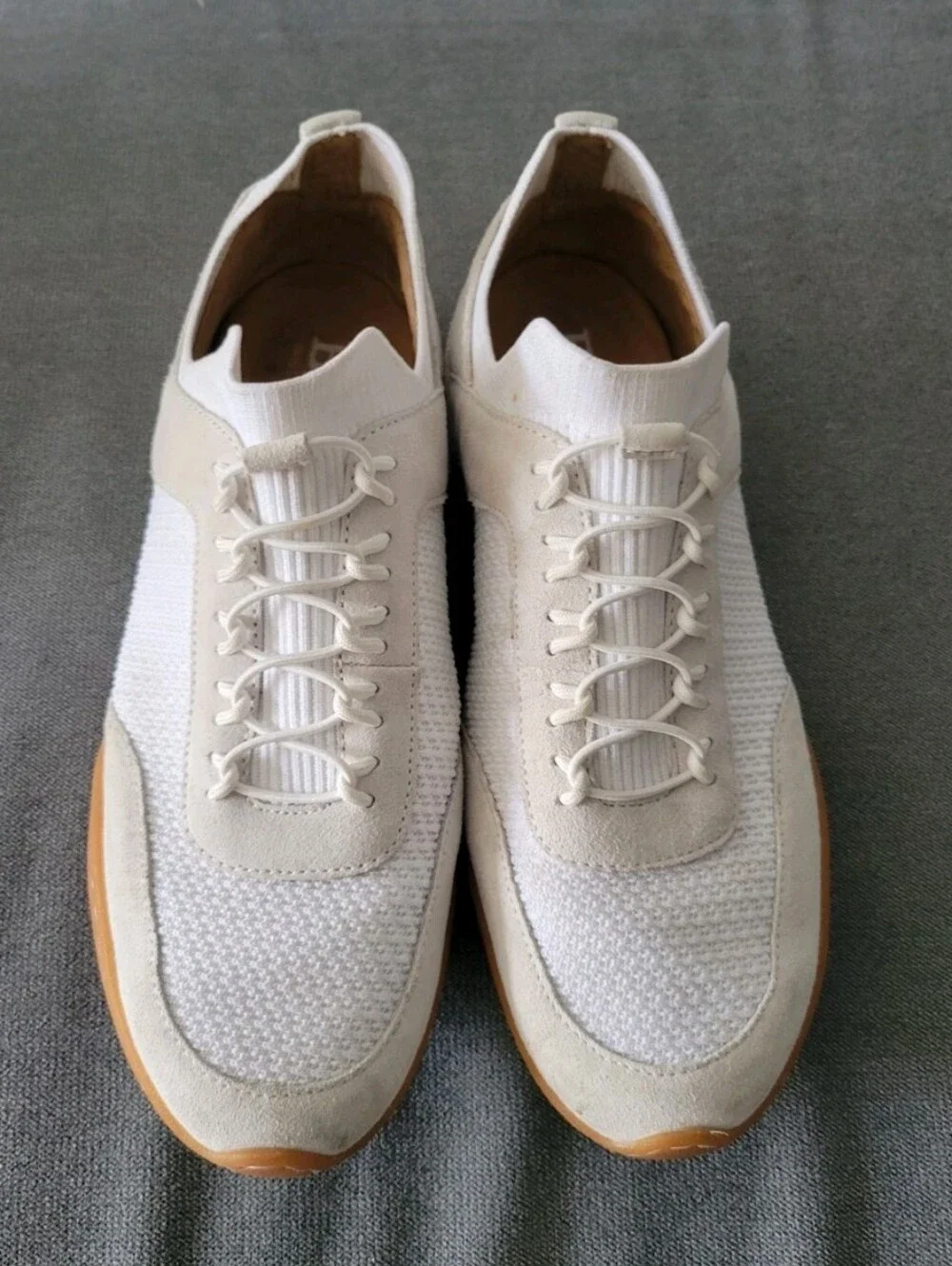 Women's BORN Aire Suede Leather Knit Fabric Casual Sneakers Slip On SZ 9